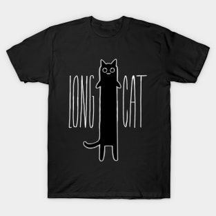 Long Cat Funny Kitten Design For Cat Lovers T-Shirt